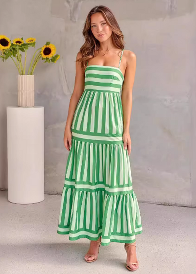 Amaia Striped Flowy Maxi Dress