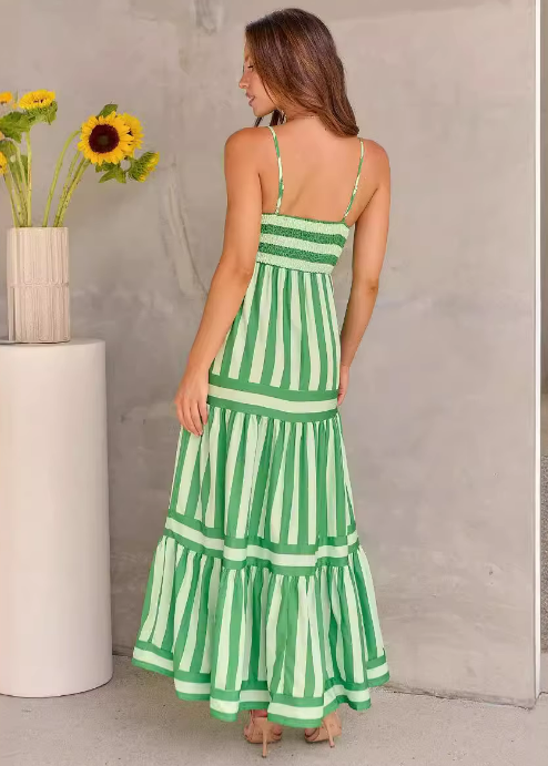 Amaia Striped Flowy Maxi Dress