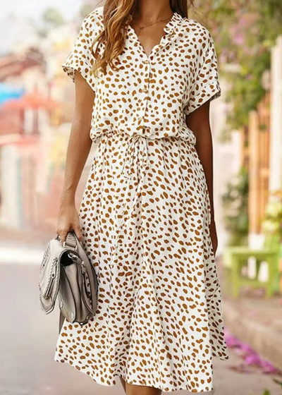 Elena Vintage Printed Summer Dress