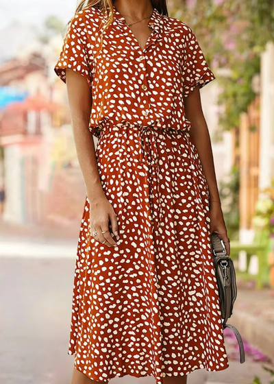 Elena Vintage Printed Summer Dress