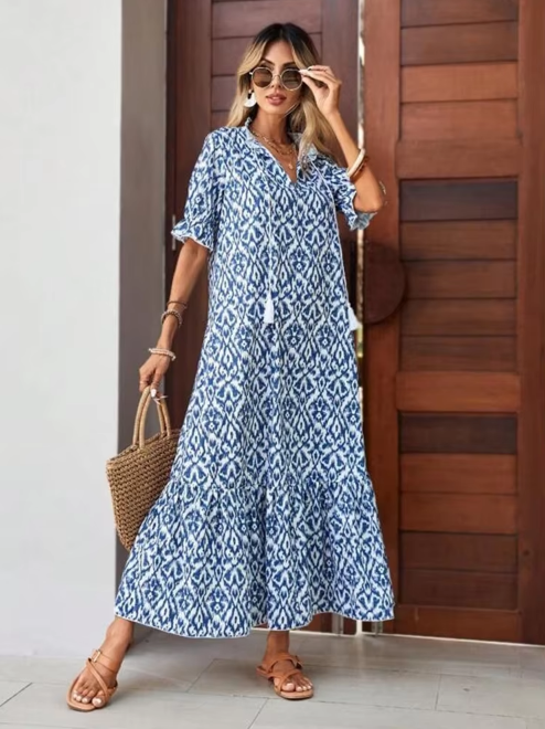 Valerie Printed Bohemian Dress