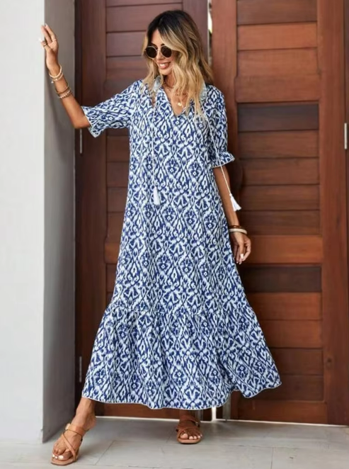 Valerie Printed Bohemian Dress