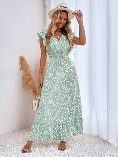 Ali V-Neck Long Dress