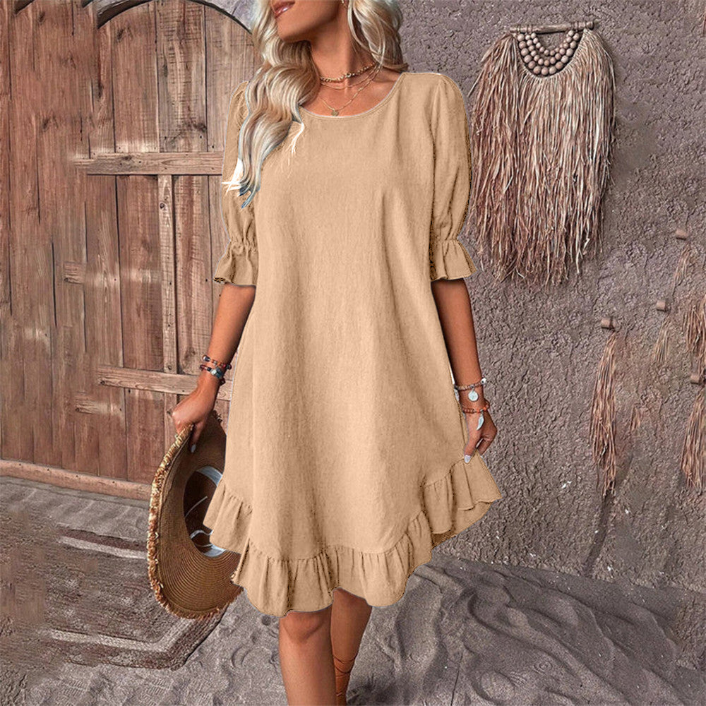 Clarisse Puffed Sleeve Dress