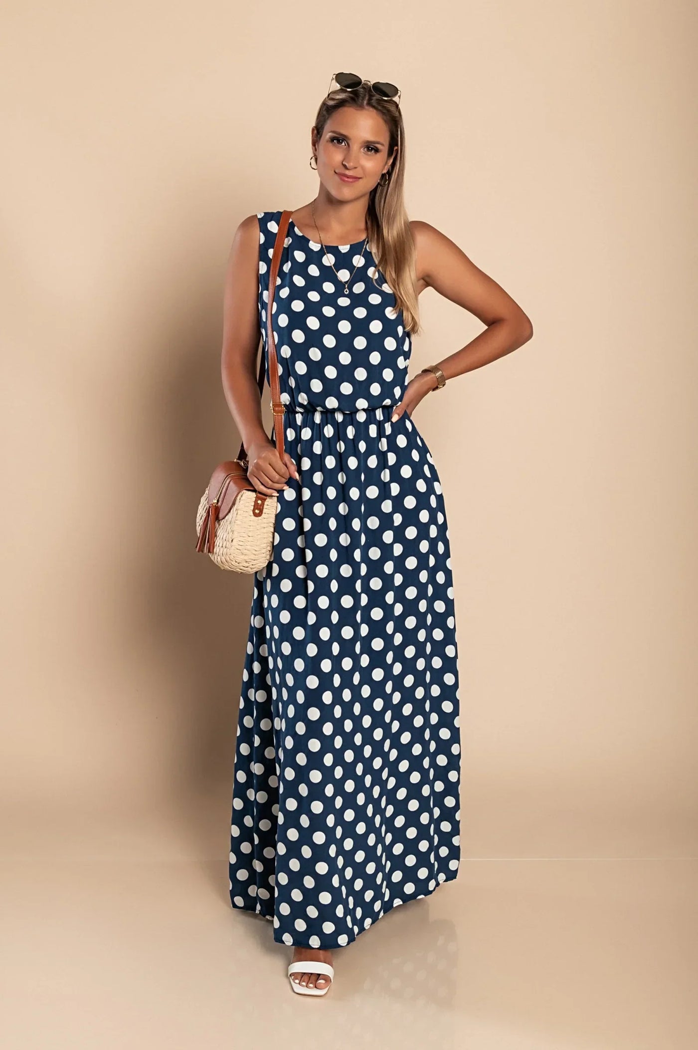 Emilia Polka Dot Maxi Dress