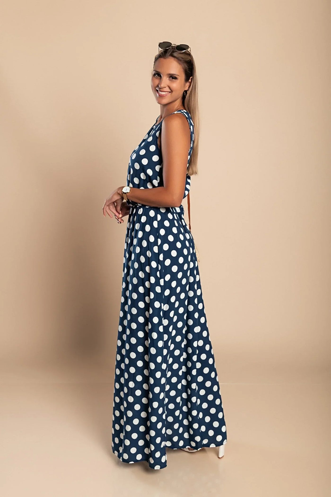 Emilia Polka Dot Maxi Dress