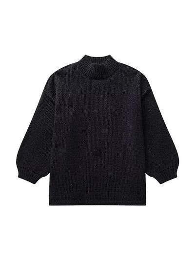 Manon | Casual Knit Sweater with Half-High Collar