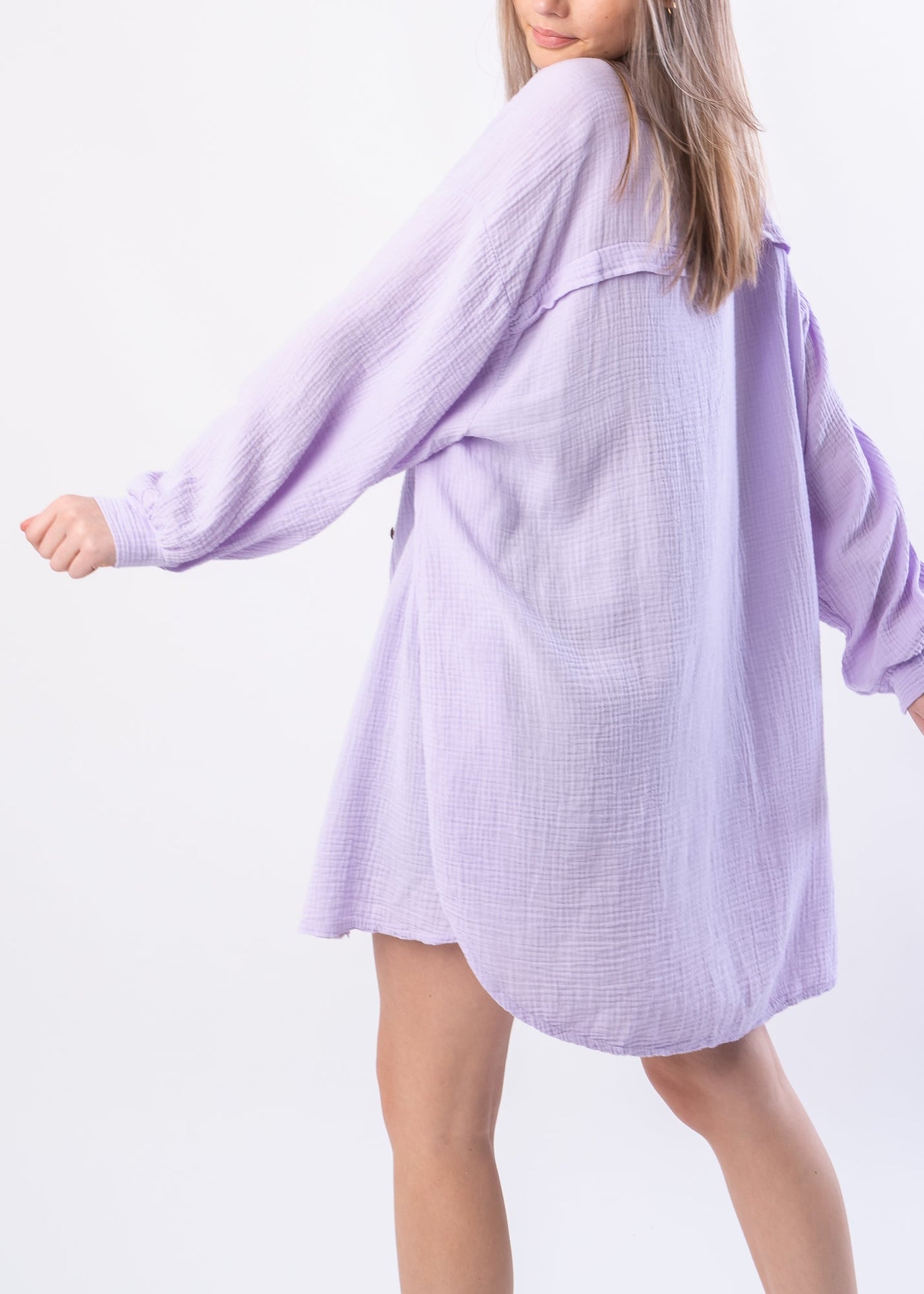 Luna | Classic Long Muslin Shirt