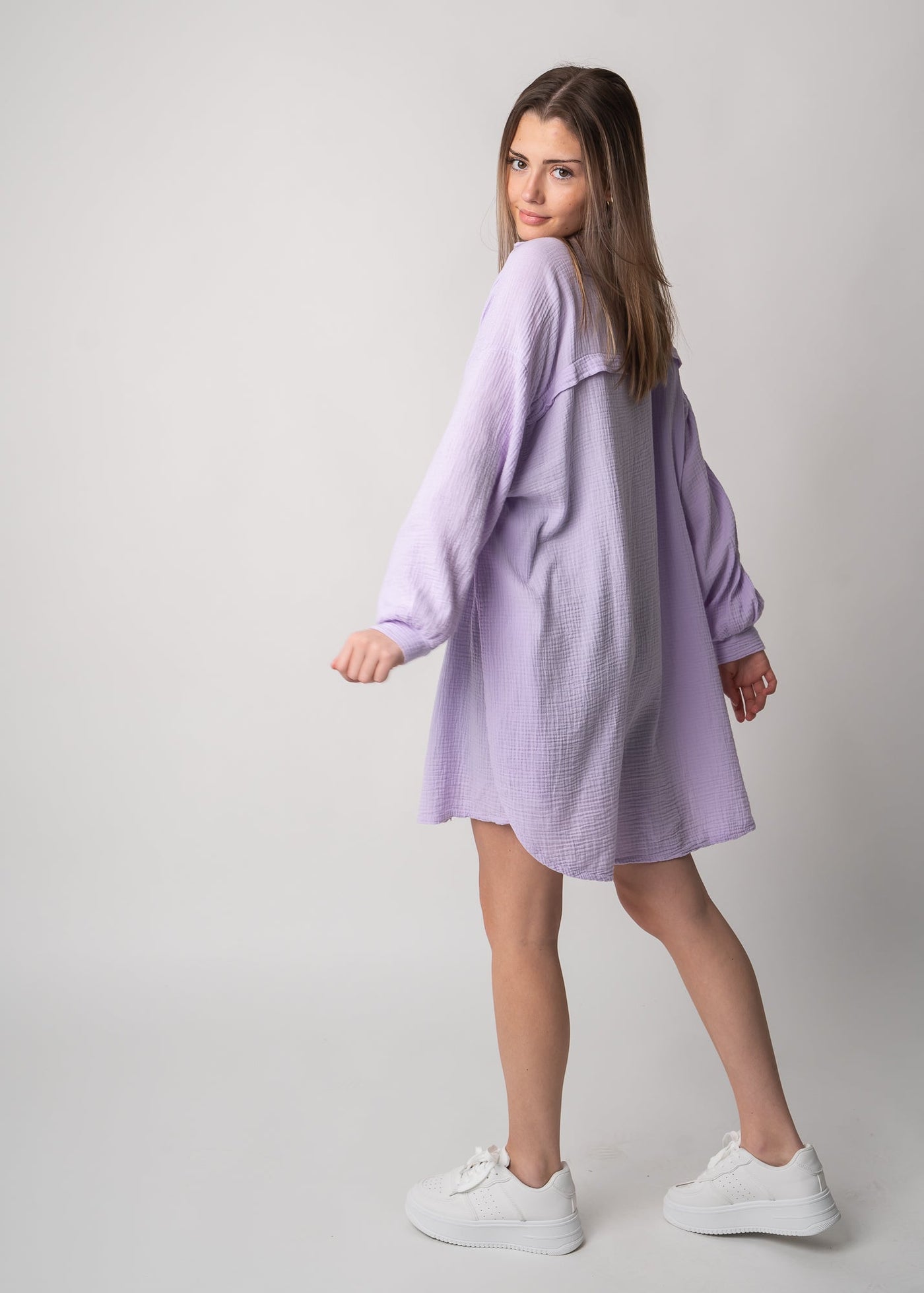 Luna | Classic Long Muslin Shirt