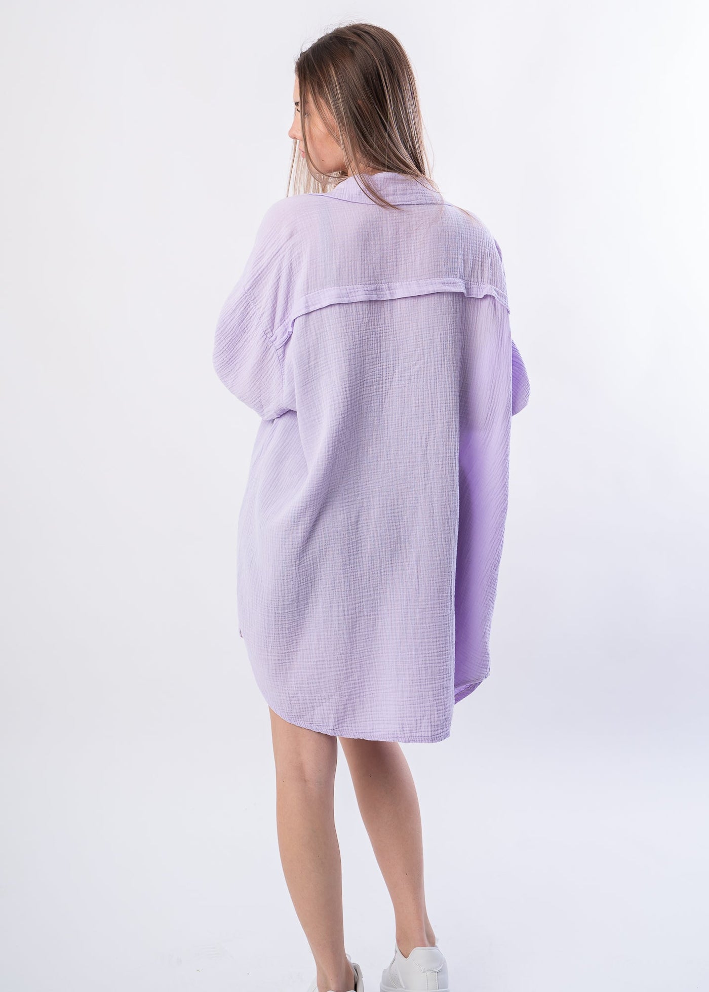 Luna | Classic Long Muslin Shirt