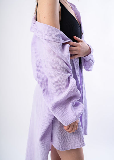 Luna | Classic Long Muslin Shirt