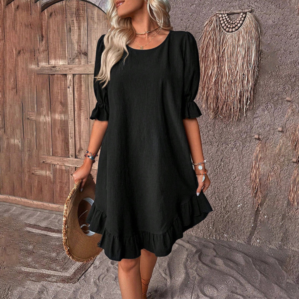 Clarisse Puffed Sleeve Dress